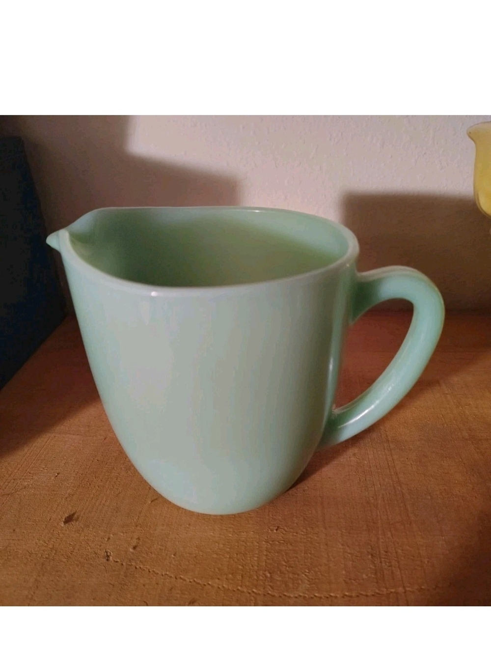 Vintage Mint Green Glass Pitcher Jug